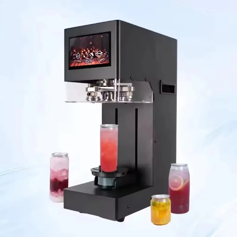 Commercial Aluminum Cover Cup Sealing Machine Fully Automatic Can Sealing Machine for Milk Tea Shop Beverage Can Sealing Machine