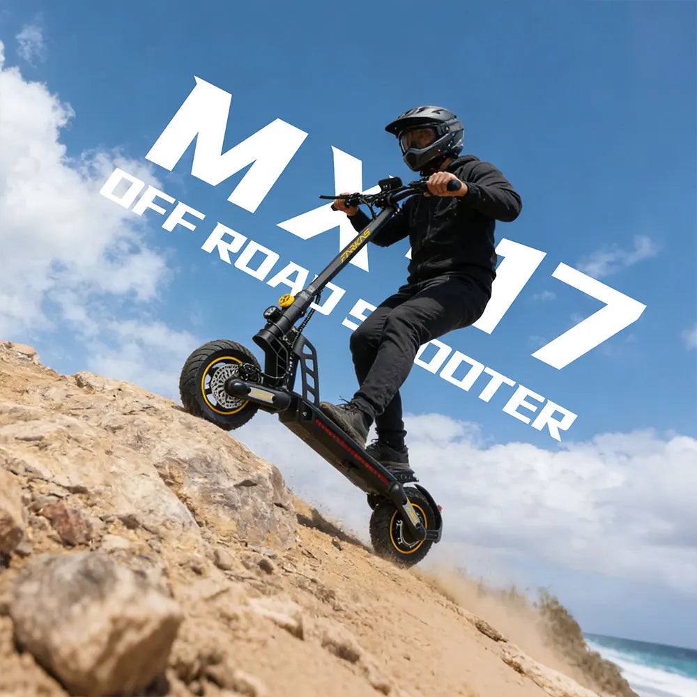 X17 Adult Electric Scooter Foldable Fast Speed Off-Road E Scooter with Dual Shock Absorption 1200W 48V