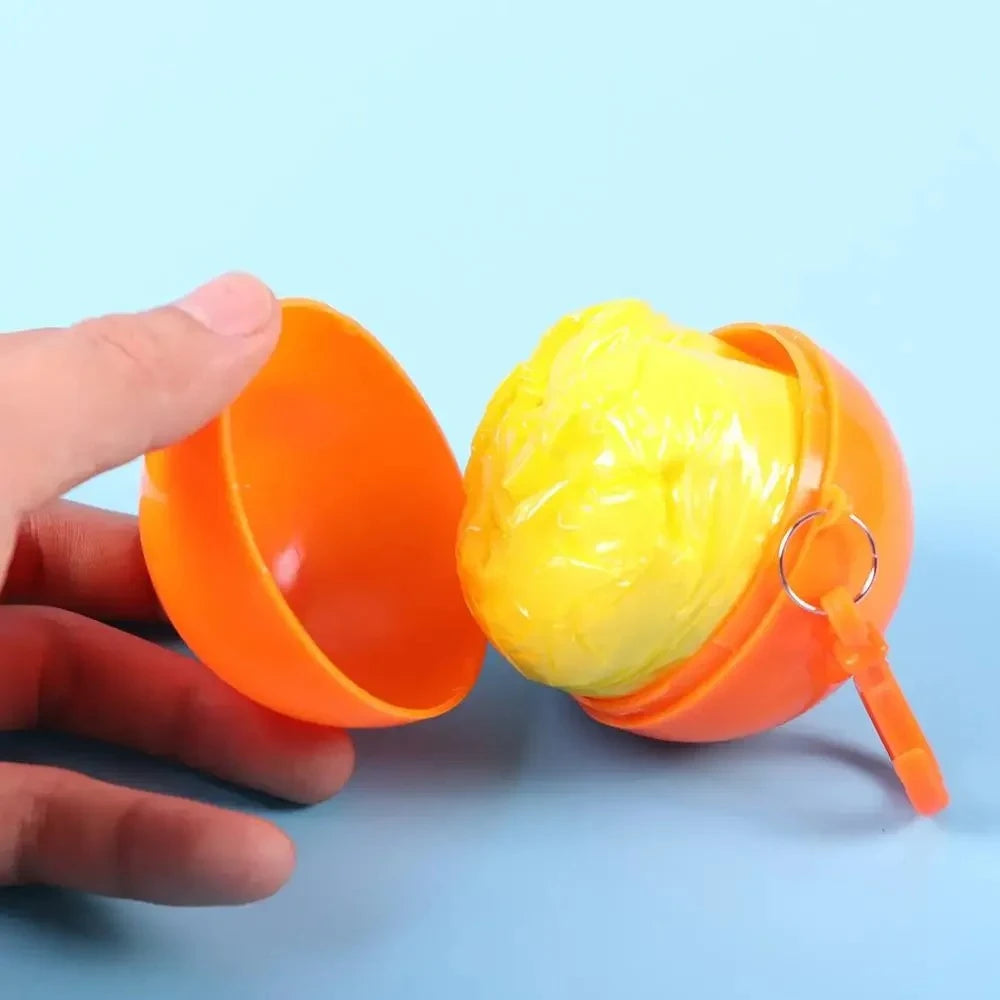 Portable Disposable Raincoat Keychain Compression Ball Pocket Outdoor Travel Adult Hangable Poncho Camping Gear