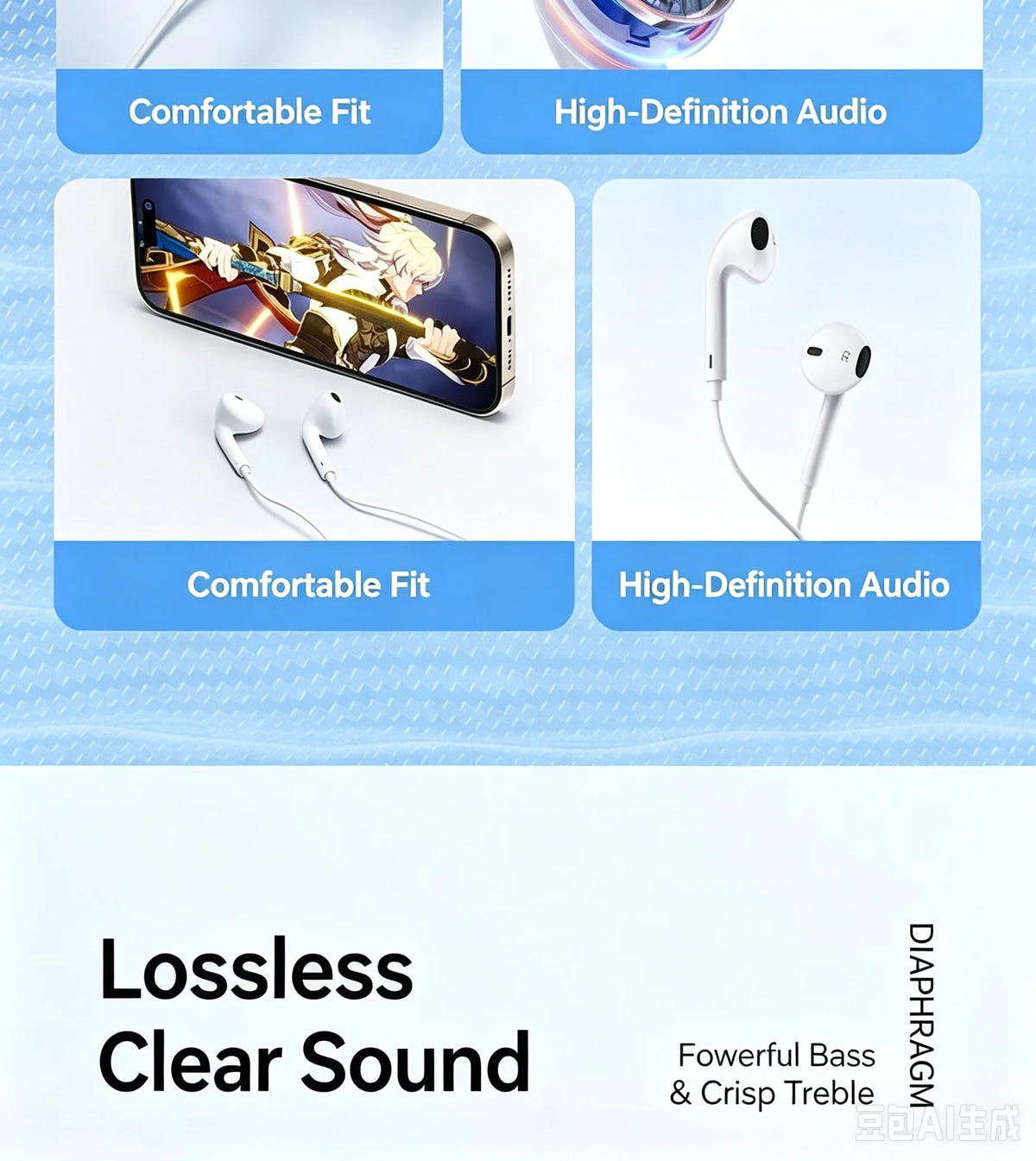 Luxury Headphones For Xiaomi 13 12 11 10 Pro Ultra Wired Earphone For Redmi Note 10 11 12 Turbo 3.5mm In-Ear Earbuds Accessories