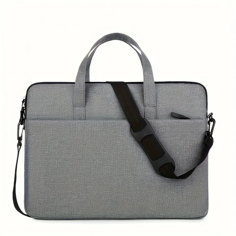1 solid-color, minimalist, portable laptop bag; portable business travel laptop sleeve; zippered crossbody laptop bag