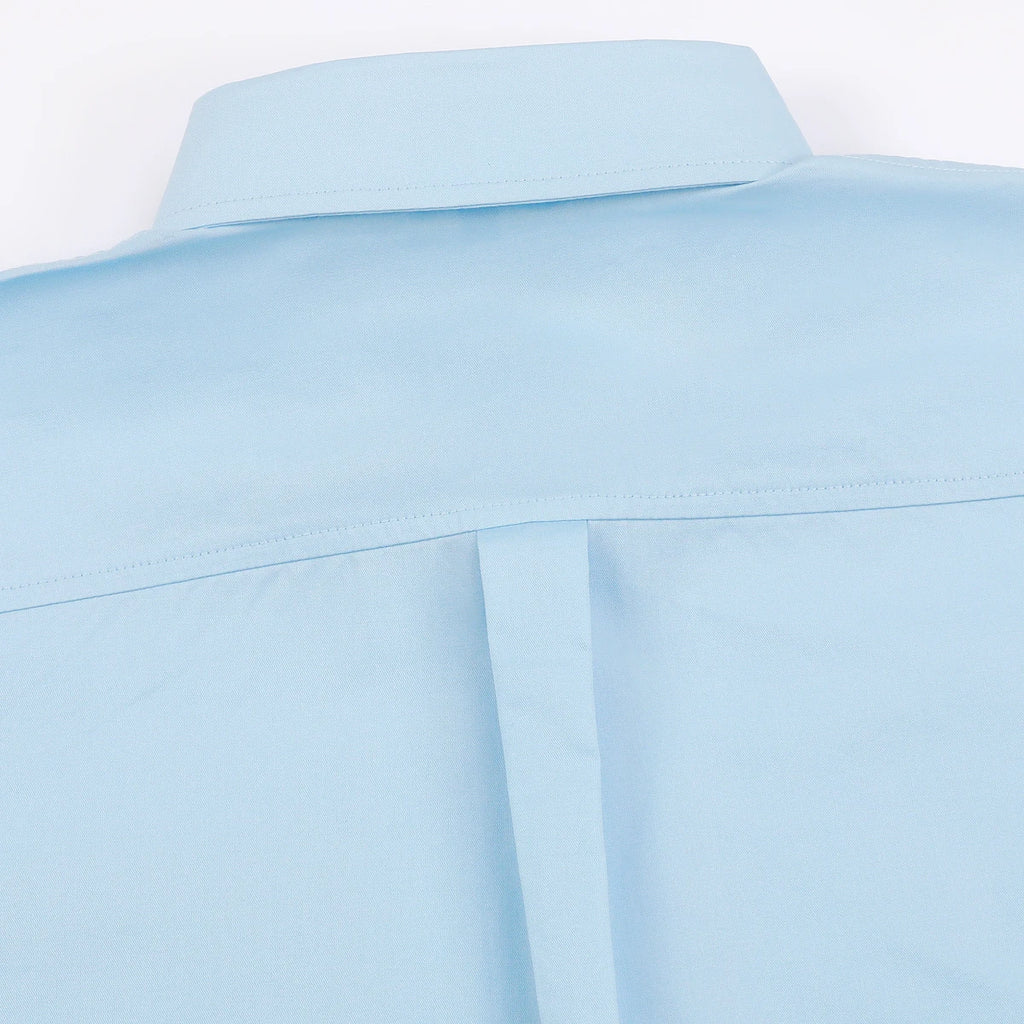 Boys Oxford Shirts Kids Light Blue School Uniform Halloween Chrtimas Easter Church Perform New Year Button Down Dress Clothes