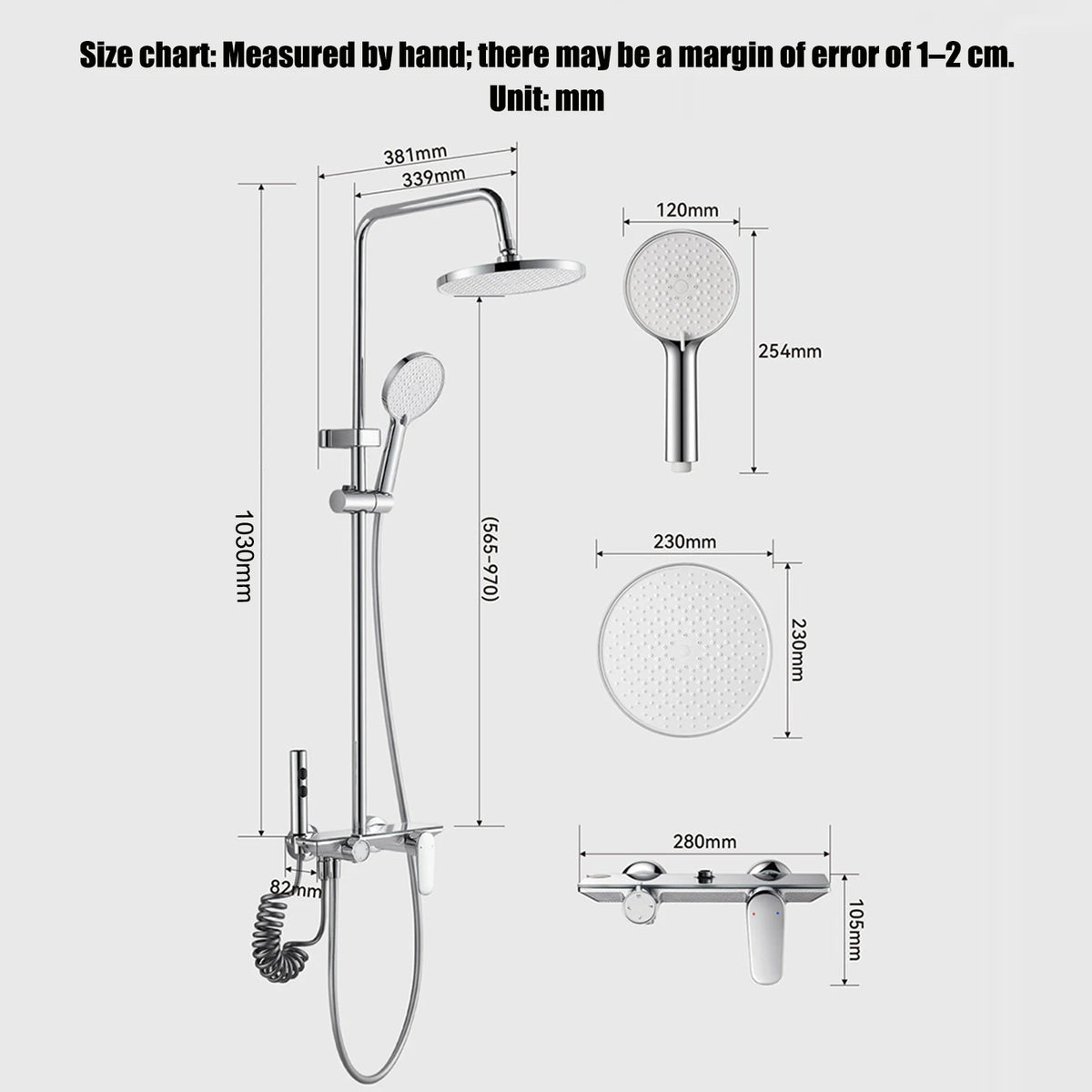 Modern Various Bathroom Shower Set Wall Mounted Aluminum Rainfall Shower Faucet Set Bathtub Showers Full Kit