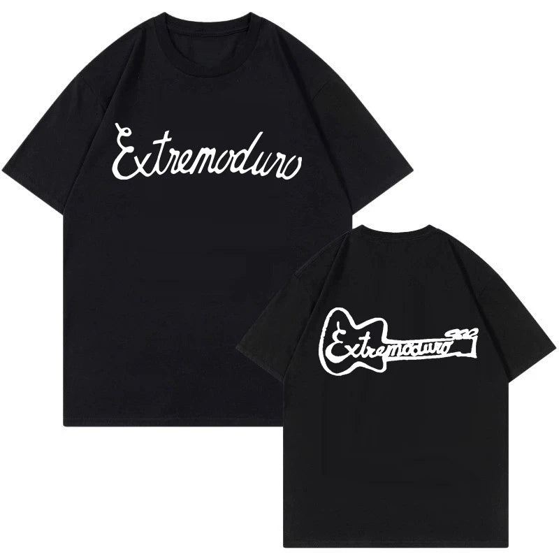 Unisex Fashion Rock Band Extremoduro Print Short Sleeve T Shirt Men Women Graphic Vintage T-Shirt Y2k Hip Hop Tees Tops Clothes