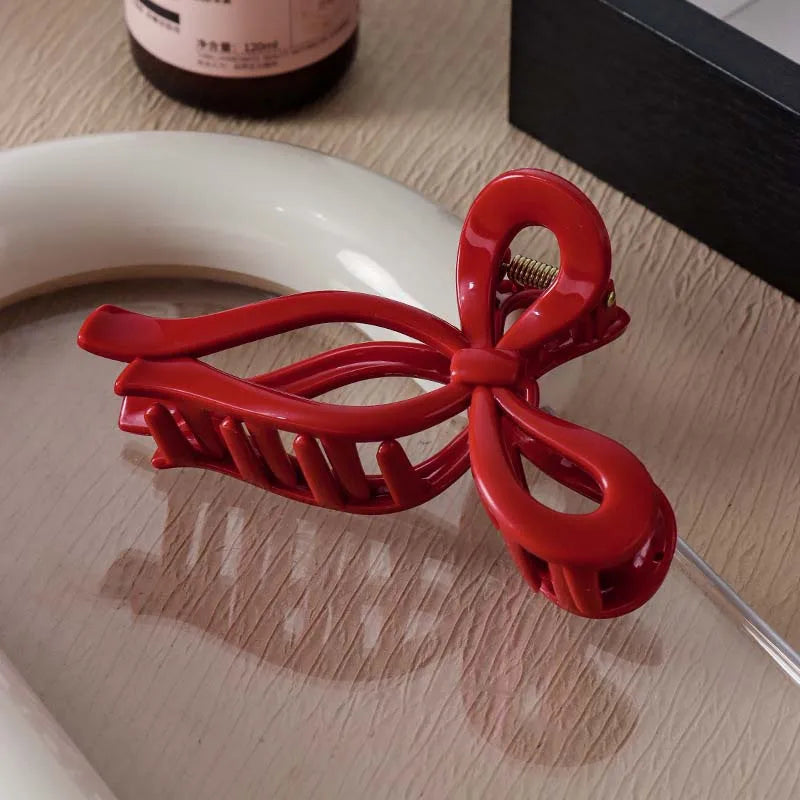 NEW Soft Silicone Bowknot Shark Clip Safe and High-end Anti Fall Claw Clip Trendy Hair Claw Hair Accessories for Women Girls