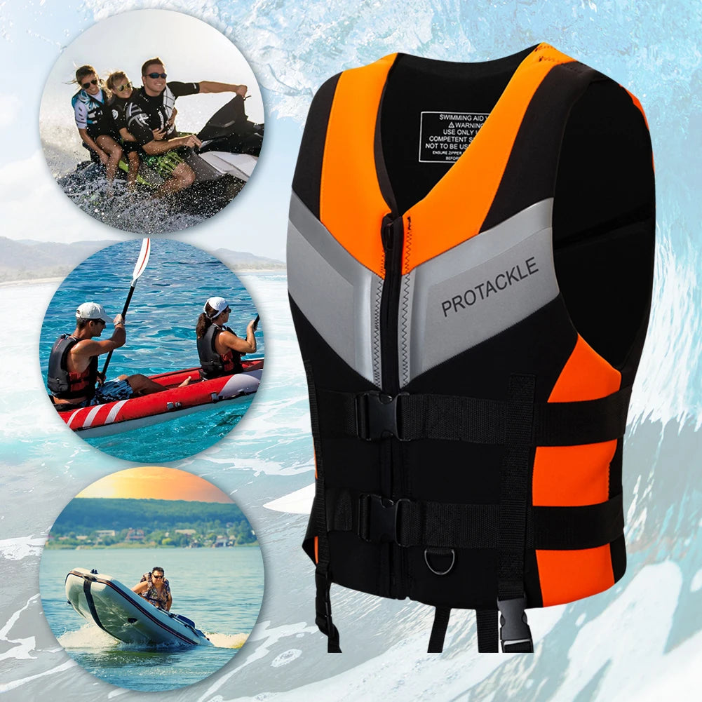Fishing Water Ski Vest Buoyancy Boating Skiing Driving Vest Lightweight Safety Buckle Floating Foam for Surfing Sailboard Rowing