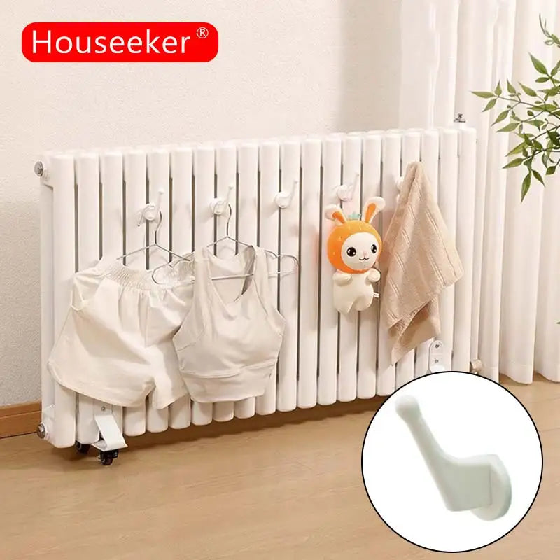 Radiator Clothes Hanger Drying Space Towel Rack for Radiator Hanging Clothes Holder Shelf Heat Resistant Bathroom Heated Hooks