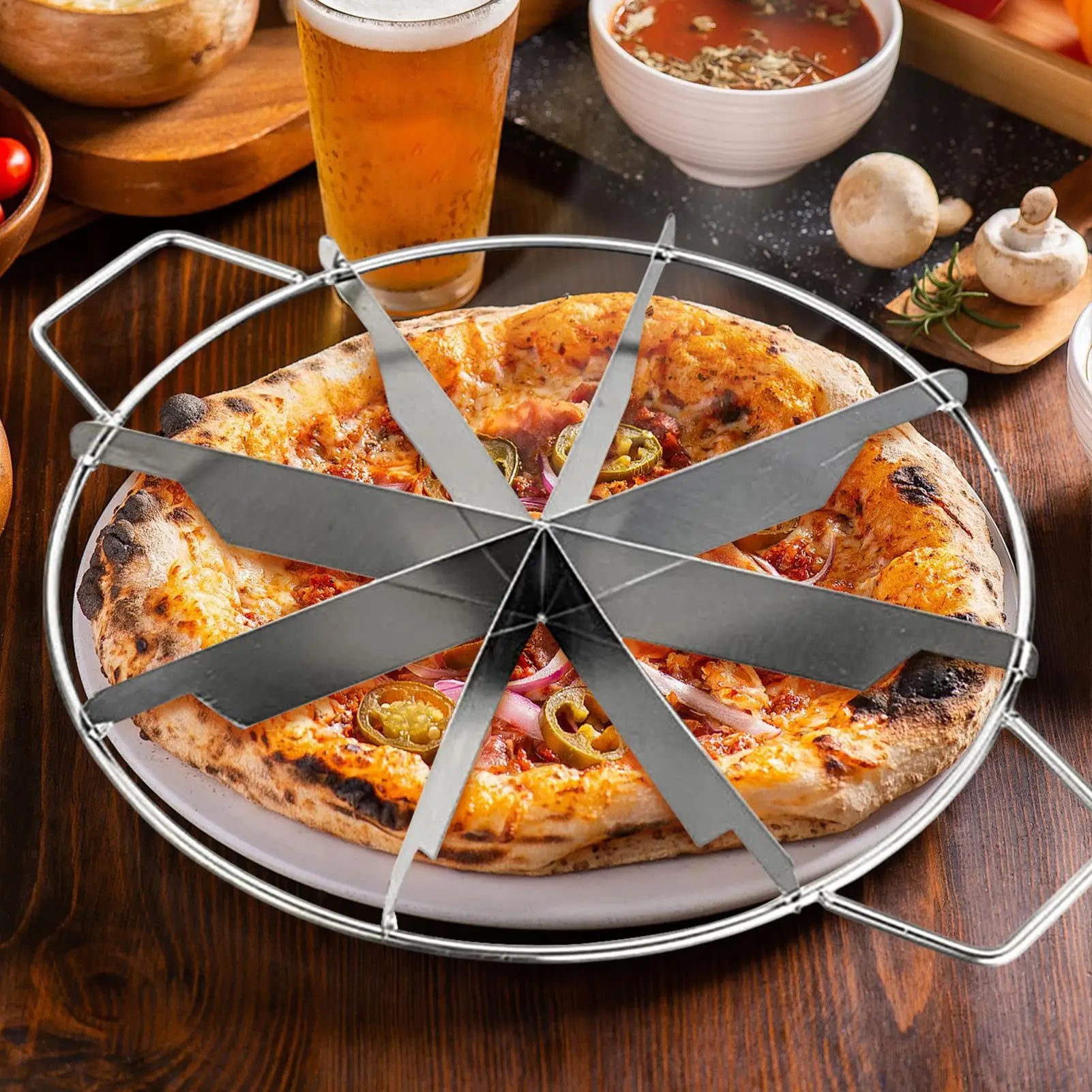 Cheese Cake Cutter Cake Cutting Tool Stainless Steel Pie Cutter Non-Stick Kitchen Gadgets Pastry Cheese Pizza Cutting Press Tool