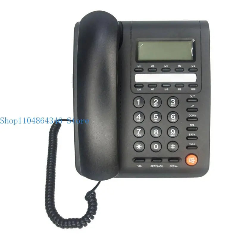 5asd Desktop Landline Telephone Fixed Phone Corded Telephone with Caller Display Cord Record for Home Hotel Offices and More