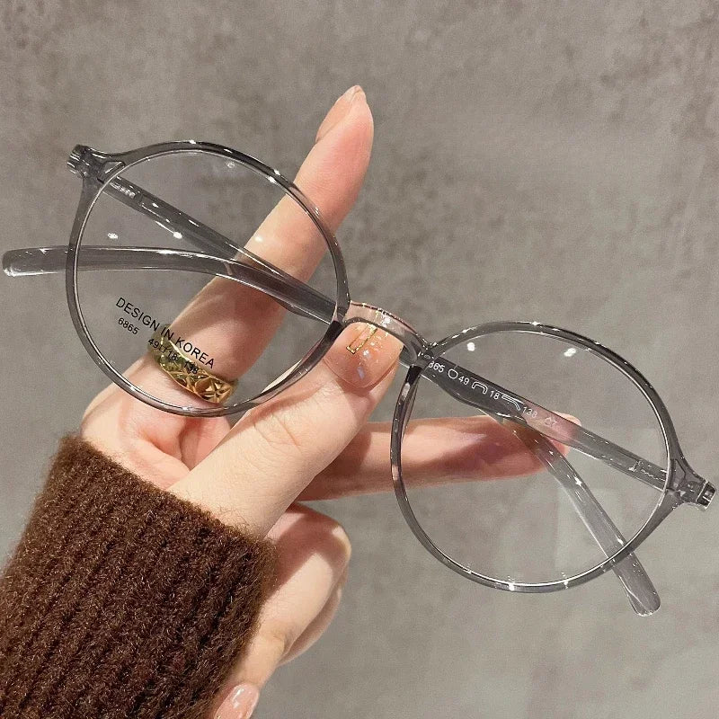 Women High Art Reading Glasses Ultra Light Fashion HD Presbyopia Eyeglasses Anti Blue Light Vintage Round Frame Men Eyewear