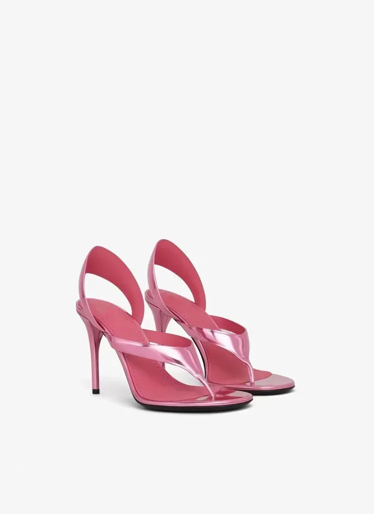 Women's Summer New Round Head Stiletto Sandals European and American Fashion Sexy Sizes 34-46 Large Sandals