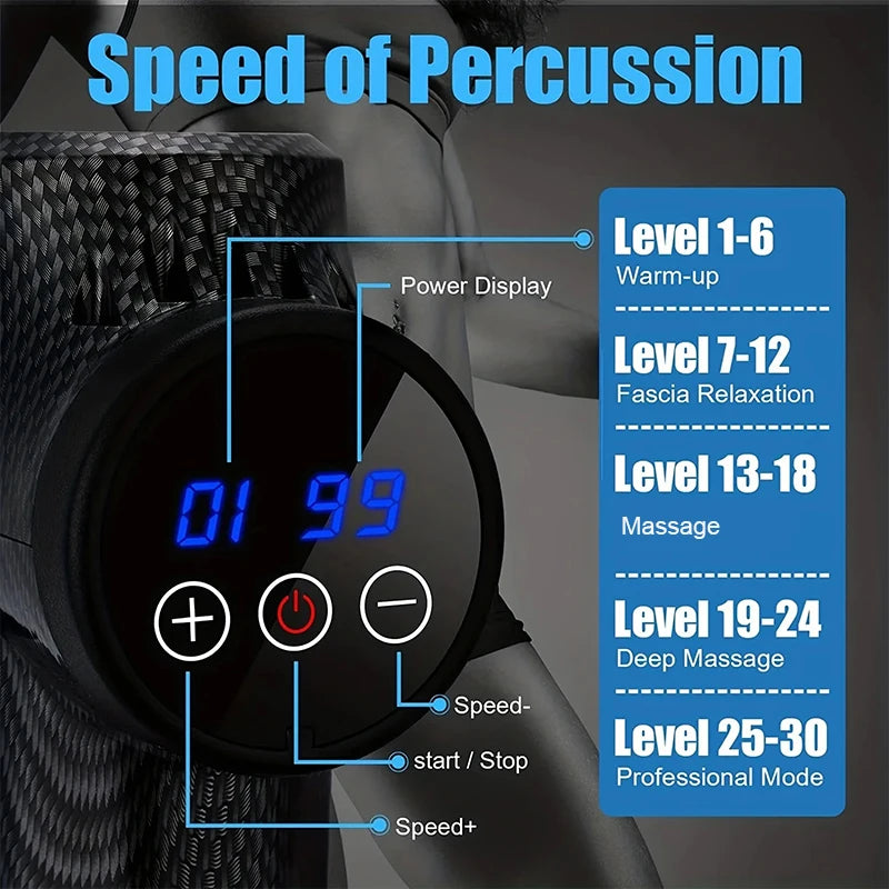 30-Level Massage Gun – Portable Percussion Massager