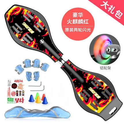 Good Quality Twist Skateboard Wave Board with 2 Wheels Snake Skate Board/wave Board Skateboard Scooter Parts Accessories