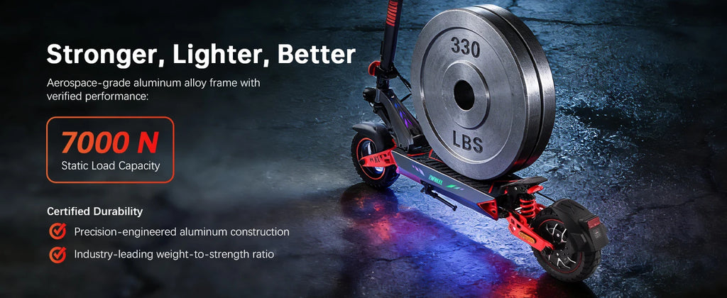 D3 Single Motor Electric Scooter 1200W Peak 32MPH Max Speed 720Wh Premium Lithium Battery 34 Miles Max Range Smart APP Unlocking Disc Brake System Front&Rear Dual Shock Absorbing Arm 10inch Tubeless Tires 4 Riding Modes Folda