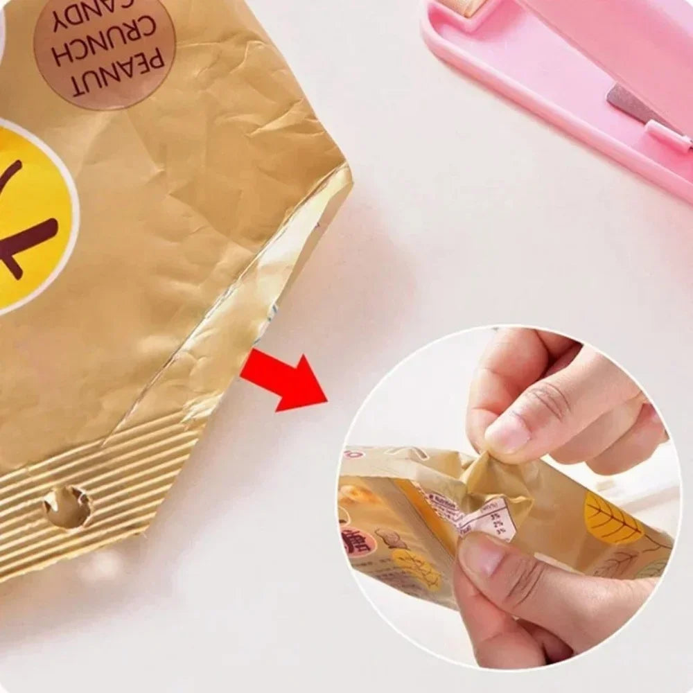 Portable Mini Heat Sealer for Plastic Bags Snack Food Bag Sealing Machine Package Closure Sealer Home Kitchen Storage Accessorie