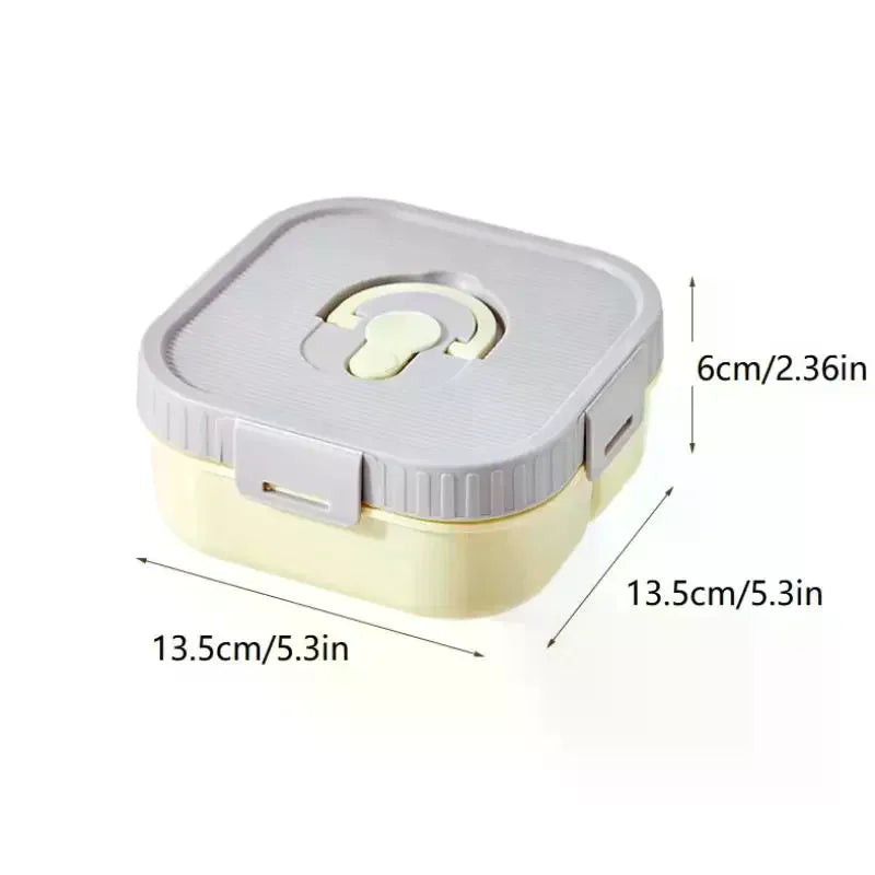 Portable Plastic Lunch Box With Compartment Microwave Safe Fruit Salad Lunch Container Kid Student Leak-proof Bento Box