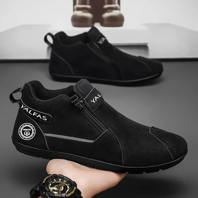 2026 New Men Casual Shoes Lightweight Slip On Sneakers Autumn Winter Flat Work Shoes Loafers Soft Sole Non Slip Walking Shoes