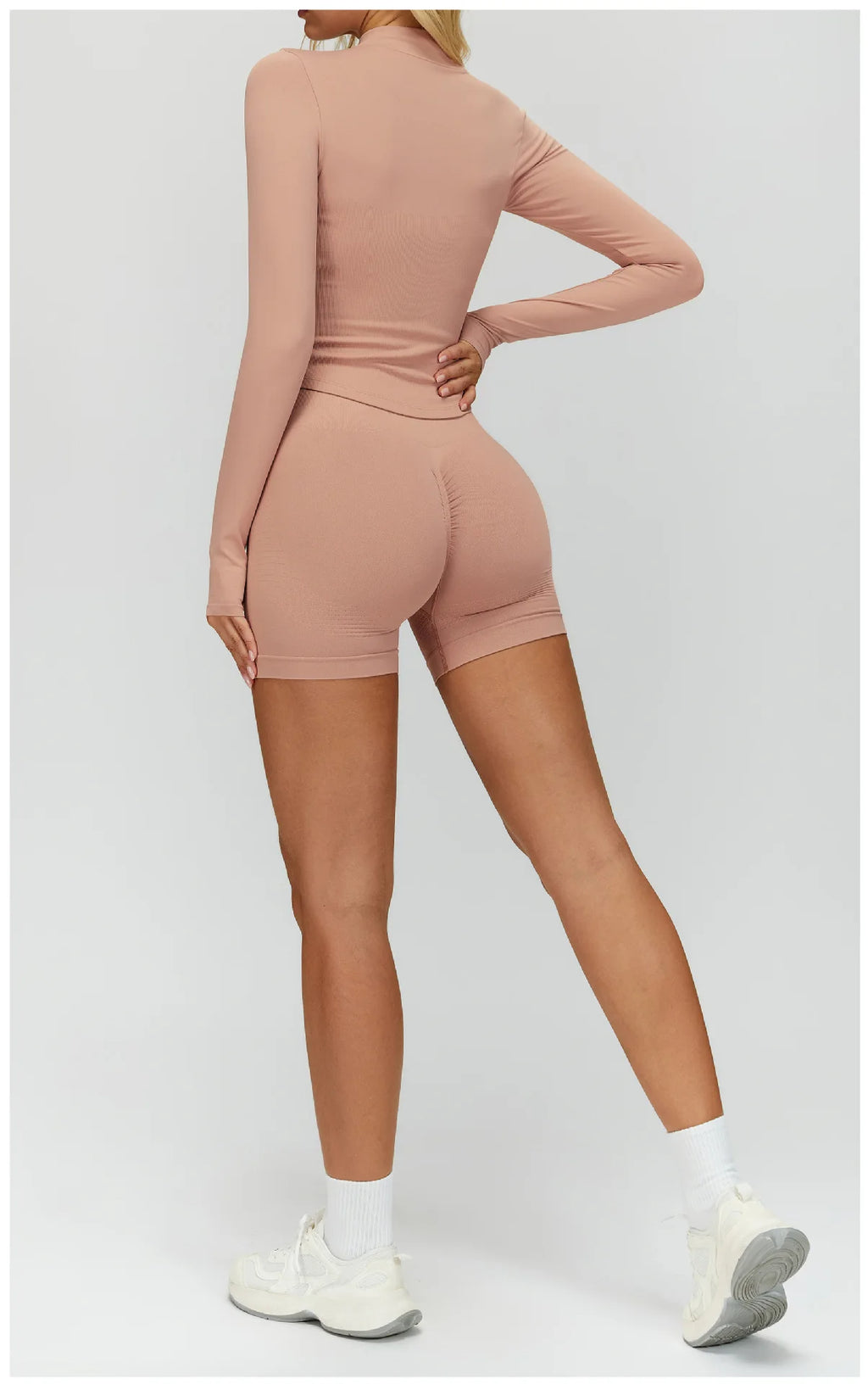 Zipper Yoga Shirts For Women Long Sleeve Seamless Fitness Running Gym Jacket Workout Dry Fit Breathable High Elastic Sports Top