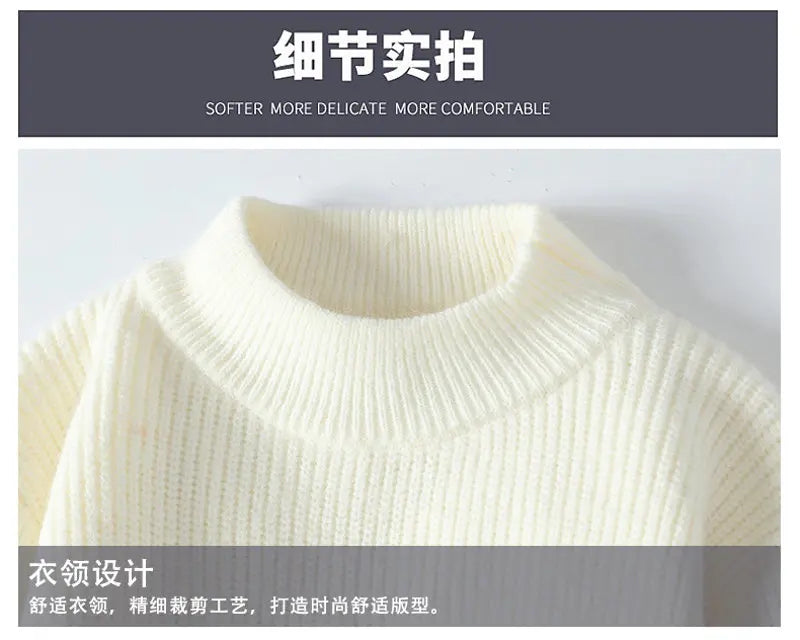Winter Fashion Sweater Men Patchwork Casual Knit Pullovers Mens Thick Warm Harajuku Loose Knitted Sweaters O-Neck Streetwear Man