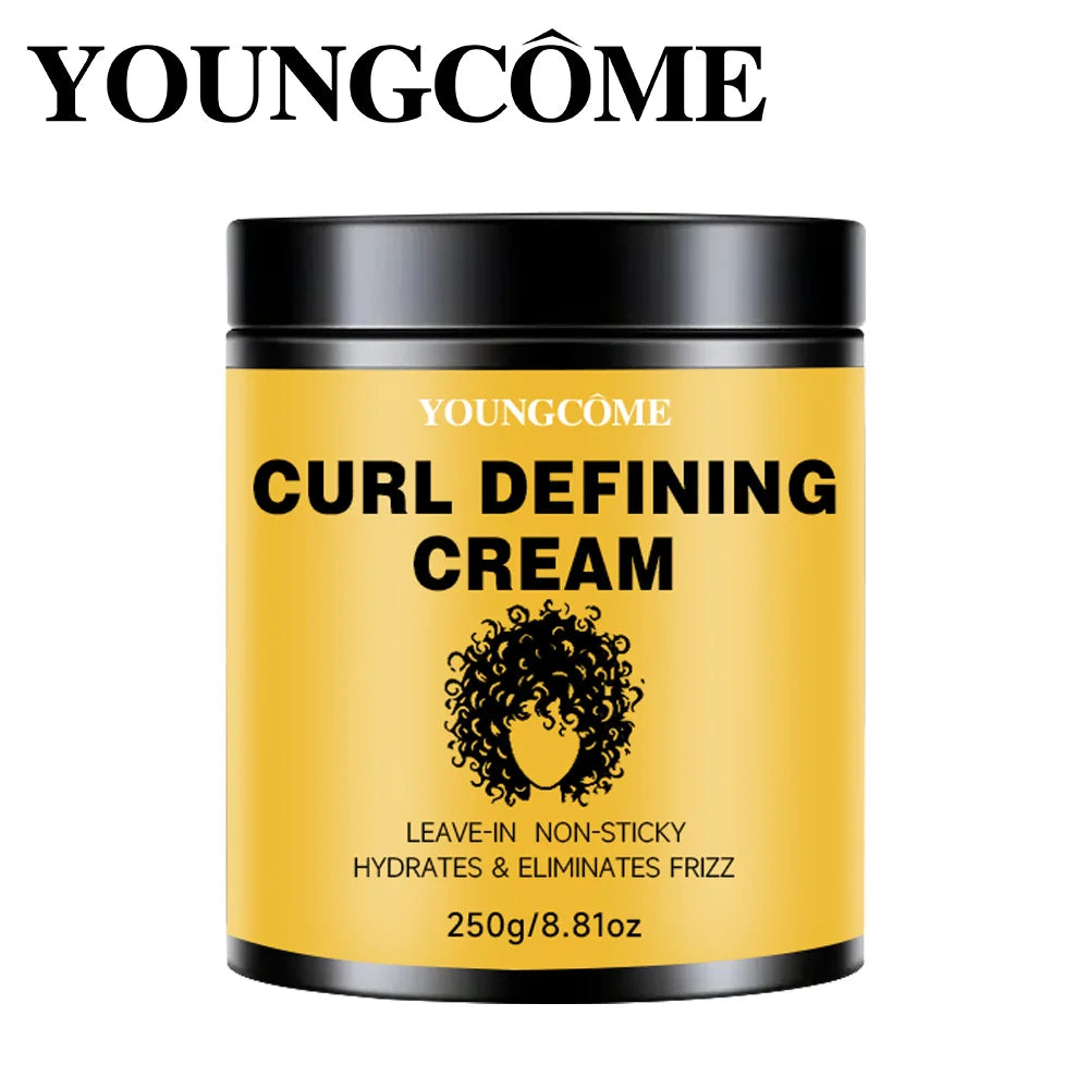 250g Hair Curling Cream Curly Hair Enhancer Moisturizing Frizzy Styling Wavy Wigs Enhance Smooth Nourishing Curl Boost