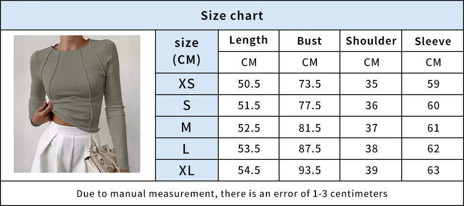2025 Lady shirt Fall Winter Women's Slim Fit Casual Round Neck Basic Pullover Chest Shape Stitching Long Sleeve Sports Shirt