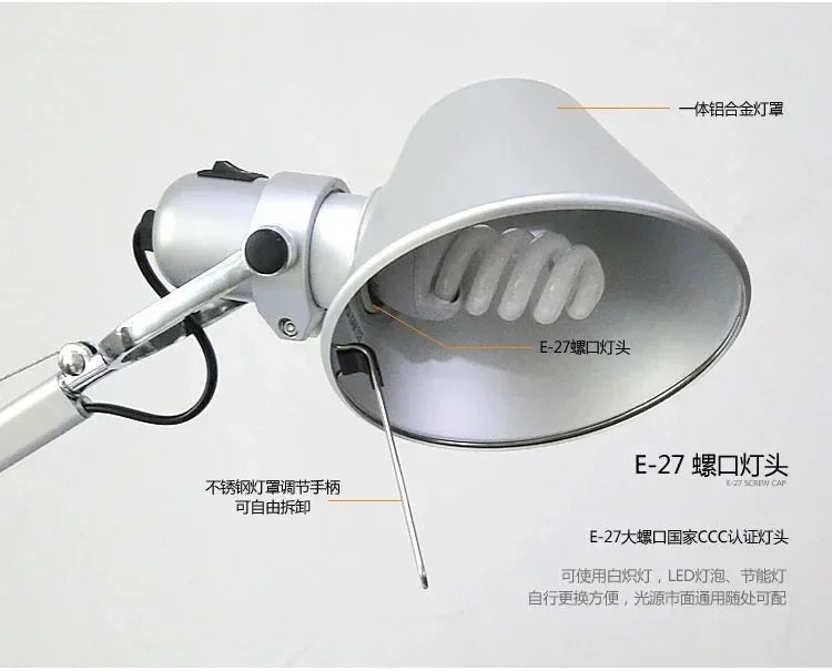 Modern Simple Modern Foldable Wall Lights Long Swing Arm Adjustable Aluminum Sconces Lamps Telescopic Wall Lights For Bedroom