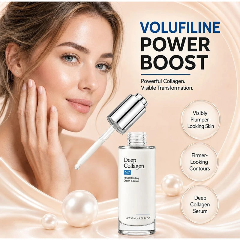 Collagen Serum Cream in Serum Deep Moisture Firming Facial Essence Lotion Hydrating Smoothing Daily Care Nourishing Face Care