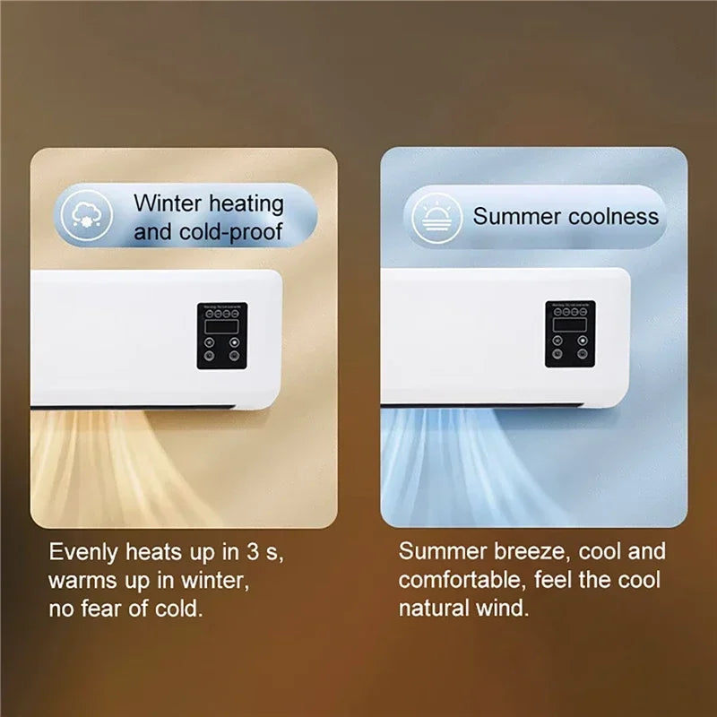 Portable Wall-Mounted Split Air Conditioner Dual-Purpose Heating And Cooling Air Conditioner with Remote Control for Apartment