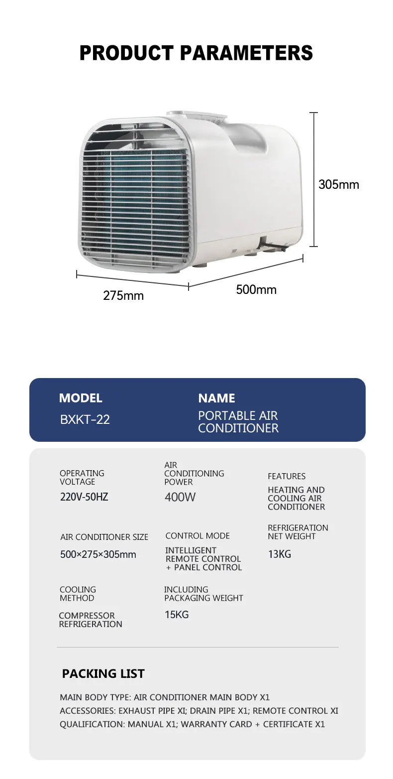 Outdoor 4000BTU Air Conditioning Machine Camping Air Conditioner Mobile Free Installation Portable aires acondiciinado