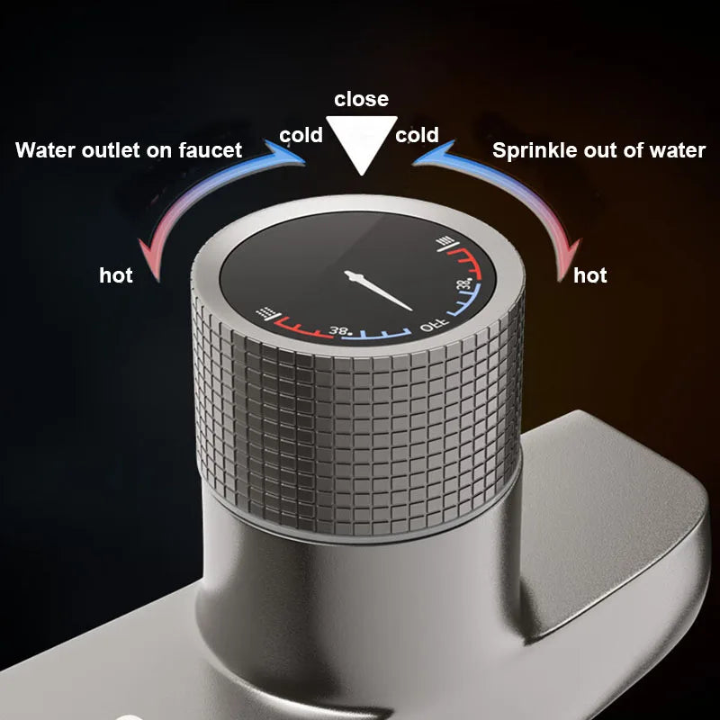 Brass Bathroom Shower Faucet Basin Faucets Wall Mounted Triple Tub Faucet Hot and Cold Water Mixing Valve Faucet