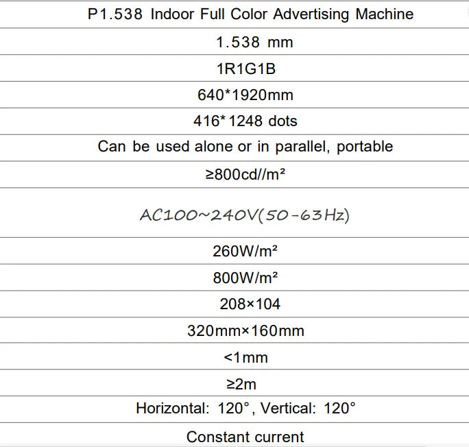 Foldable P1.53 640*1920mm COB Poster Screen LED display