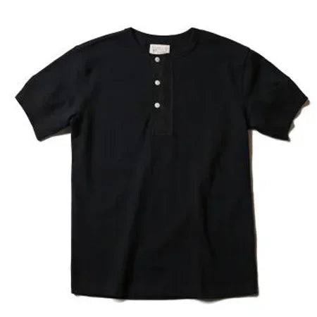 Bronson Vintage Short Sleeve Henley T-Shirt Retro Style Mens Cotton Tee Shirt