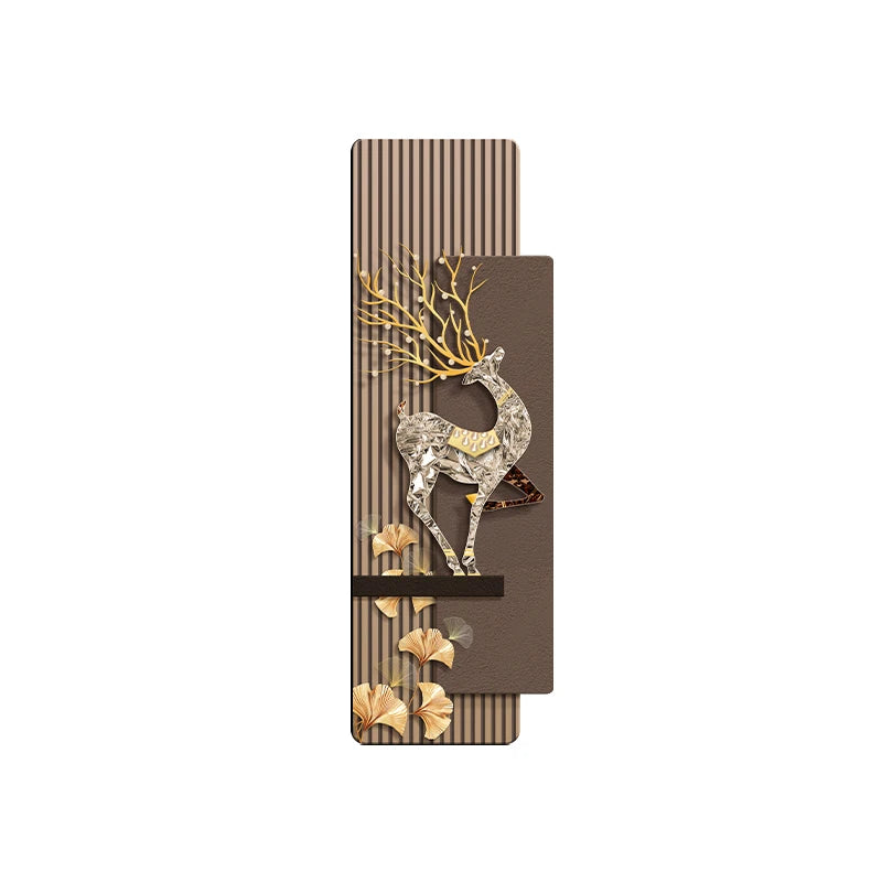 Light Luxury Entrance, Led Lights Decorative Paintings Home Decor Attracting Wealth Reindeer Living Room Corridor Mural Lights