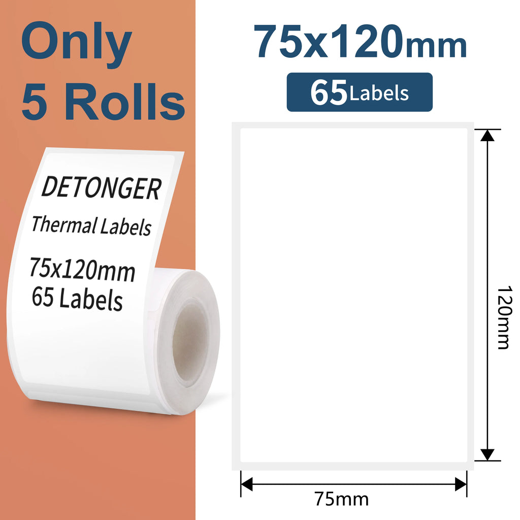 DETONGER DP30S 28-80mm Mini Portable Thermal Printer Multifunctional Barcode Label Sticker Maker BT Android / iOS