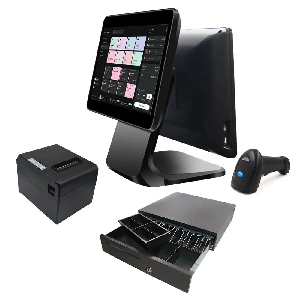 Best Selling 15'' Restaurant Pos System Billing Machine with Printer/Scanner/Cash Drawer
