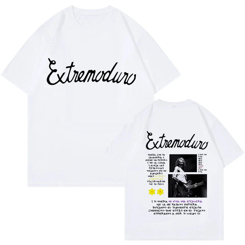 Unisex Fashion Rock Band Extremoduro Print Short Sleeve T Shirt Men Women Graphic Vintage T-Shirt Y2k Hip Hop Tees Tops Clothes