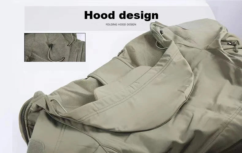 Men's Military Tracksuit Winter Set Fleece Tactical Parkas  Cargo Jackets Hiking Camping Pants Climbing Softshell Casual Coats