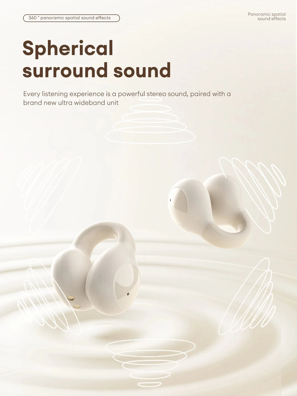 Origina Lenovo LP25 Bluetooth V5.4 Earphones Multi-function Ear-clip Design Headphones Fast Charging With Type-C Port Earbuds