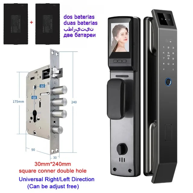 Face Recognition Unlock Digital Door Lock With FIngerprint Password Unlock Keyless Electronic Door Lock