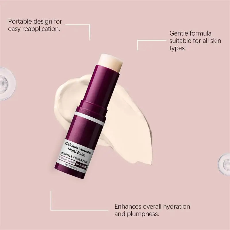 Calcium Volume Multi Balm Deep Hydration Face Skin Elasticity Enhanced Puffy Eyes Treatments Anti Wrinkle Collagen Balm Stick