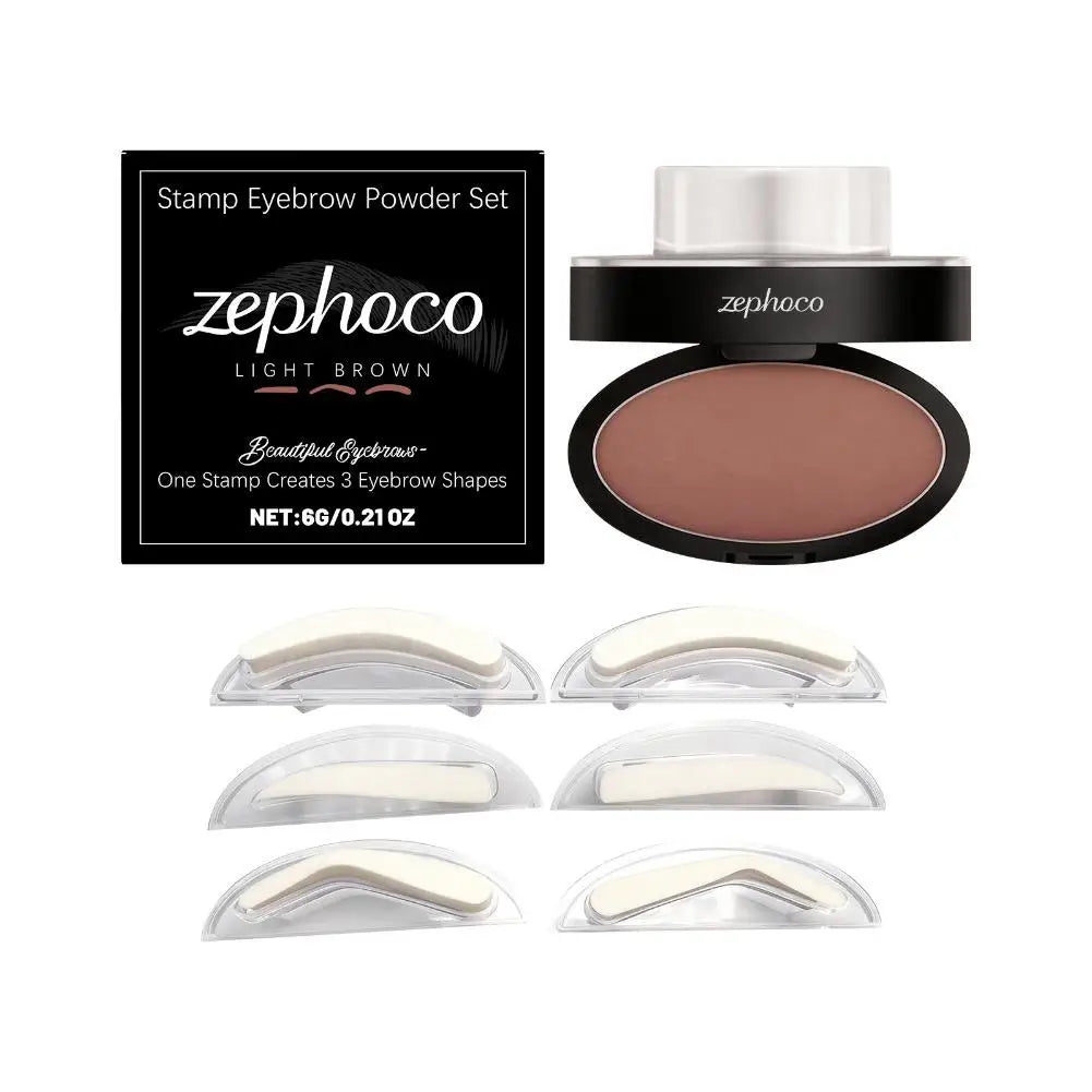 Makeup Tool Eye Brow Stamp Powder Stamp Tint Stencil Kit Cosmetics Professional Makeup Waterproof Eye Brow Stamp Lift Eyebrow