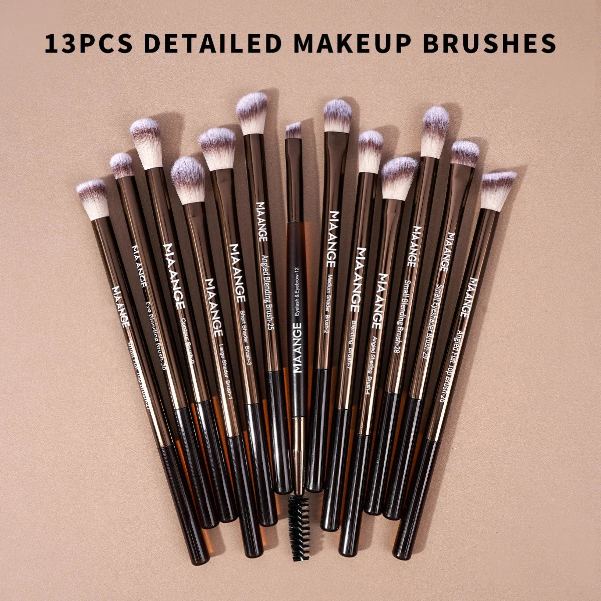 20pcs/set Pro Makeup Brushes Double Ended Foundation Concealers Blush Eye Shadows Brush for Liquid Cream Powder Blending