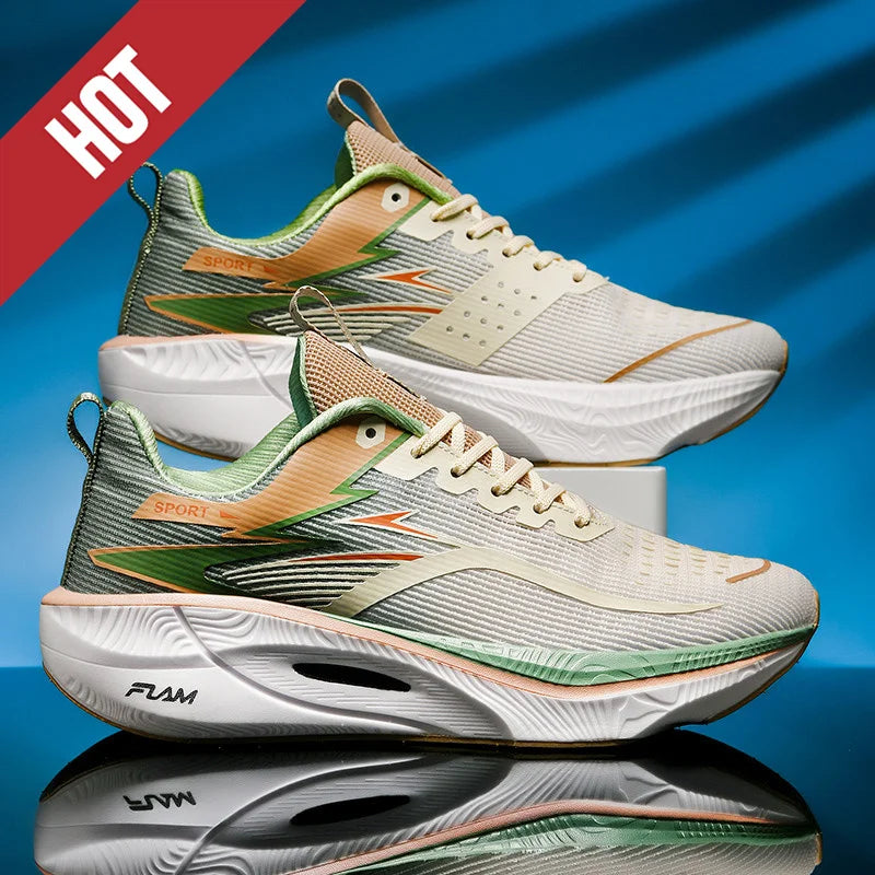 Running Shoes Carbon Board Speciality Marathon Men Sports Breathable Lightweight Women's Comfortable Athletic Nonskid Sneakers