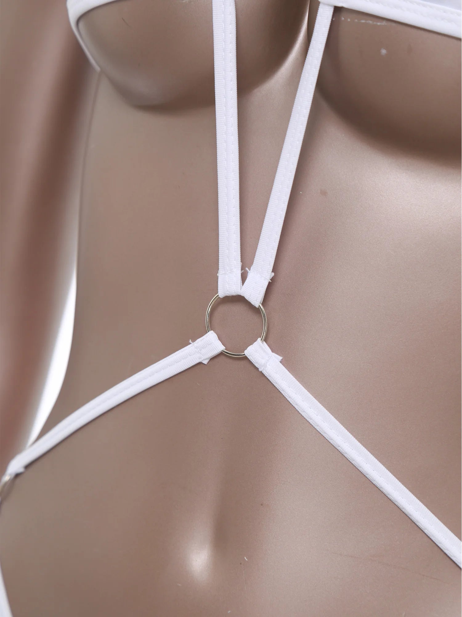 Women Micro Bikini Bodysuit Halter T-back Adjustable Swimsuit One-piece Lingerie Nightwear Summer Sexy Mesh Monokini Swimwear