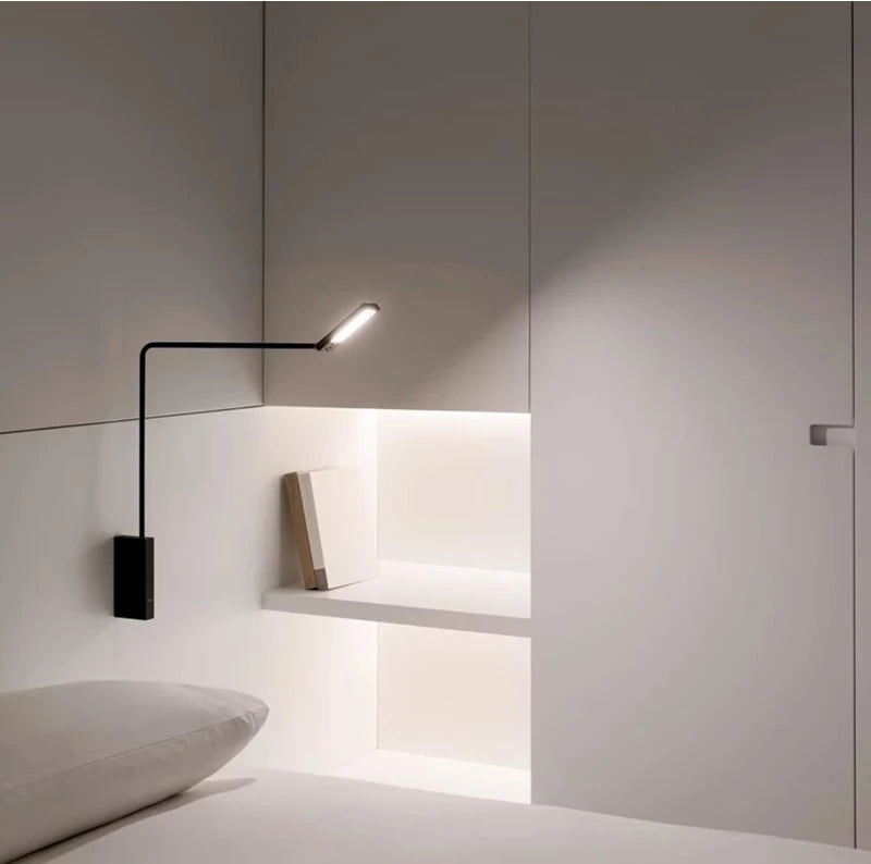 Dimmable Wall lamp for Bedroom Adjustable Wall Sconces Matte Gold Wall light fixture For Bedside Office Modern Sconce Lighting