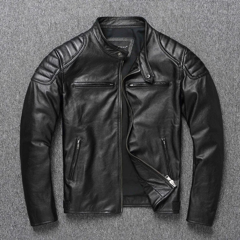 Men's Cycling Jacket Retro Casual Loose  Outdoor Cycling Hiking Camping Travel Home Workwear Men's Motorcycle Leather Jacket