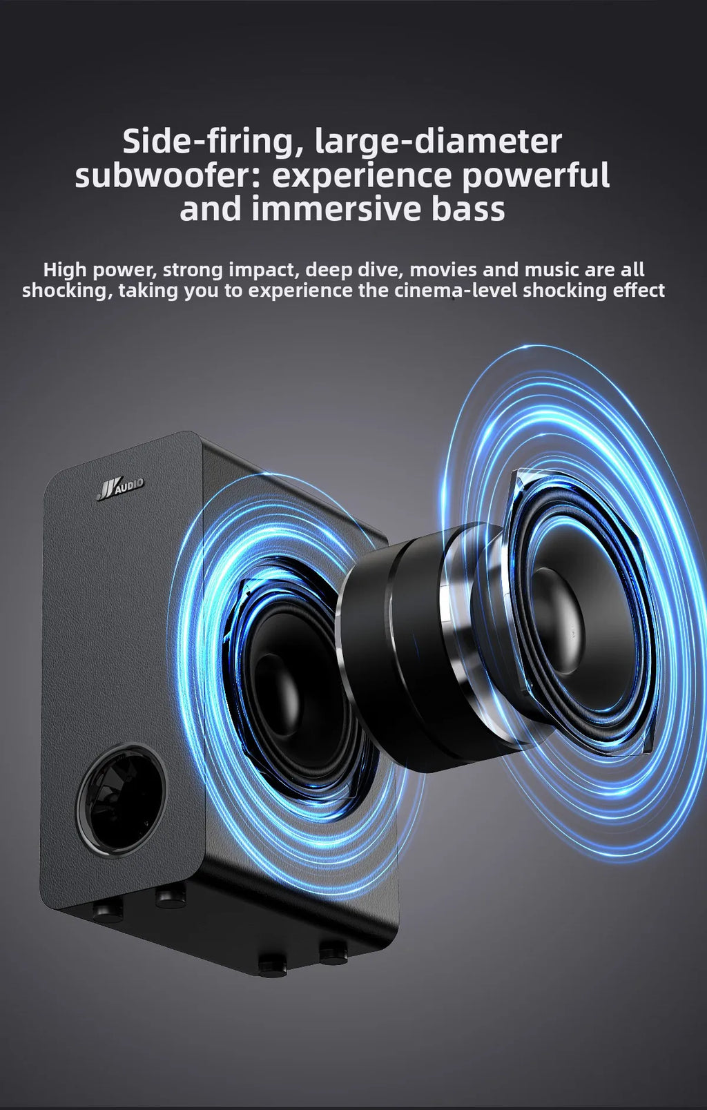 Shunjiayu 2026 HiFi Wireless Subwoofer Wood Enclosure For Home Theater Audio System 5.1 Channels 6 Speakers High Power