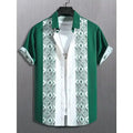 Hawaiian Shirt Summer Crisp Simple Everyday Men's and Women's Lapel Button-Down Top Oversized Cool Summer Casual Men Clothing
