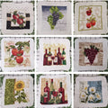 5Pcs Random 20x20cm Small Square Tea Towels Terry Cotton Printed Absorbent Kitchen Dishcloth Party Gift