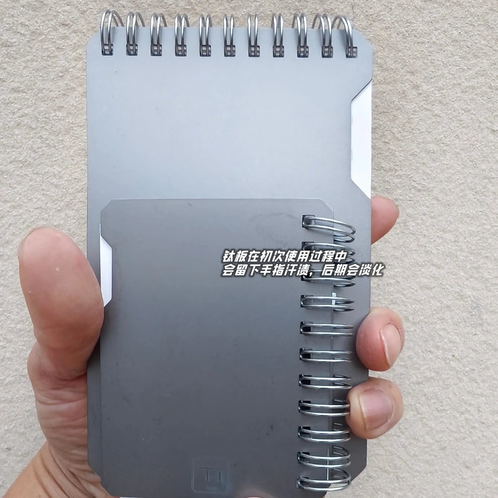 EDC Titanium Alloy Notepad Portable Recyclable Tools Outdoor DIY Survival Camping Gear EDC Multifunction Tools